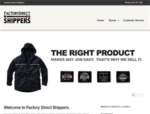 Tablet Screenshot of factorydirectshippers.com